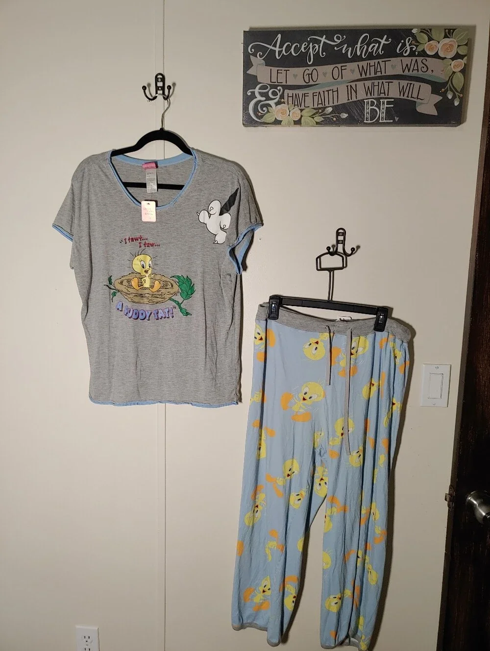 Looney Tunes 1X Tweety Super Cute Short Sleeve Lightweight Pajama Set